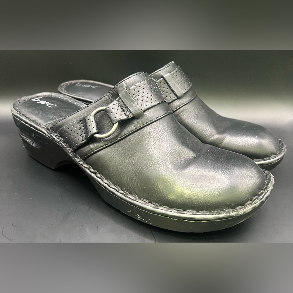 b.o.c.‎ Black Womens Clog- Size: 11, Pre-Owned, some surface toe collapse